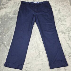 Polo Ralph Lauren Pants Mens 38X32 Navy Cuffed Straight Stretch Chinos Preppy